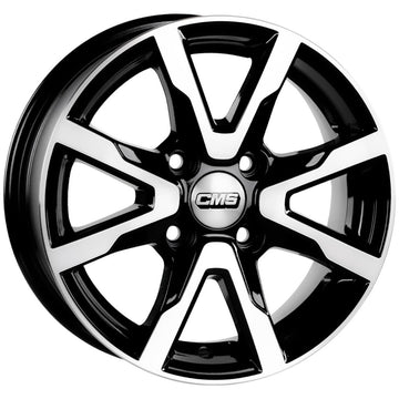 CMS-1010-08 6.0x14" -4x108 ET15 67.2 Diamond Black Gloss Jant (4 Adet)